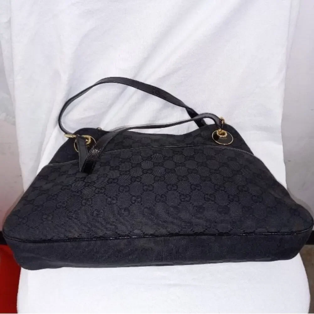 Gucci GG Eclipse Shoulder Bag Canvas Patent leather Bag